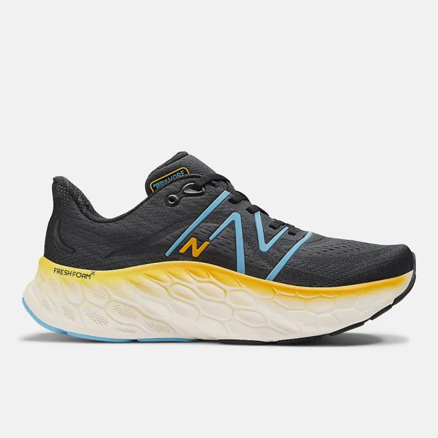 NEW BALANCE Fresh Foam X More v4 男 慢跑鞋 2E寬楦 厚底 黑藍(MMORCD4)