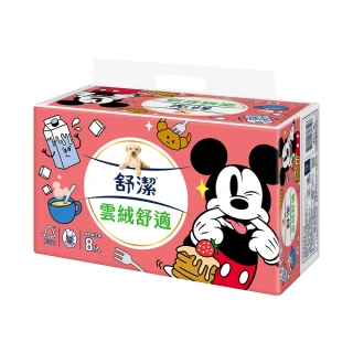 【Kleenex 舒潔】雲絨舒適迪士尼抽取式衛生紙 90抽x8包x8串/箱(迪士尼季節限定款)