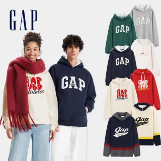 【GAP】男女裝 Logo刺繡刷毛帽T/連帽長袖上衣-多款可選(676165&604317&676305)