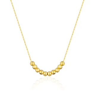 【Just Gold 鎮金店】緊緊相依 黃金項鍊(網路獨家)