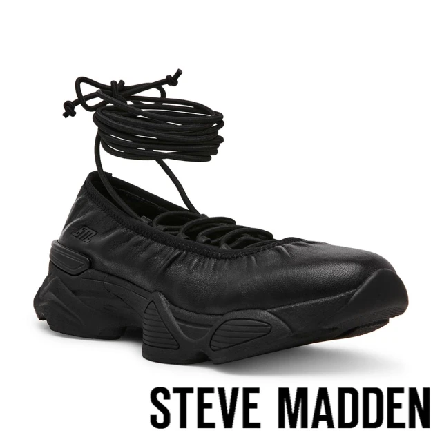 steve madden SPIN-OFF 芭蕾綁帶運動休閒鞋(黑色)