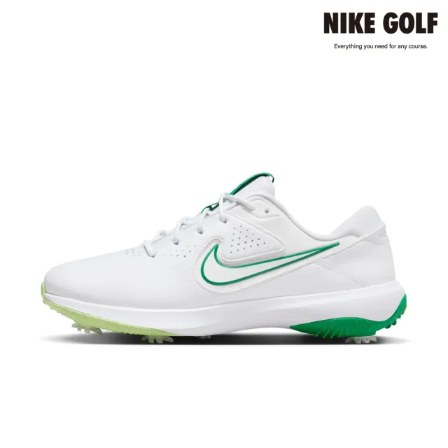 【NIKE GOLF】男款 Nike Victory Pro 3  Nike高爾夫球鞋寬版(白色/頂峰白色/綠色)