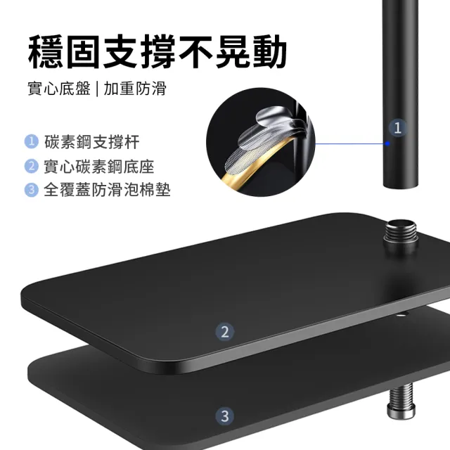 【RTAKO】落地投影機支架 靠牆隱藏式伸縮腳架 高度可調 碳素鋼桿 360°旋轉 折彎收納 投影機專用