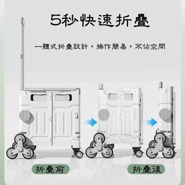 爬坡輪 70升大號 折疊推車(折疊推車 折疊購物車)