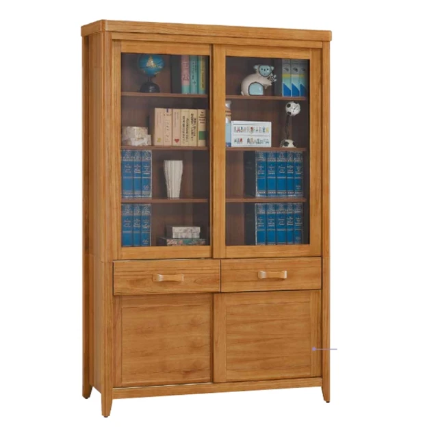 AS 雅司設計 AS雅司-門淇2.6尺下抽玻門書櫃-80.8