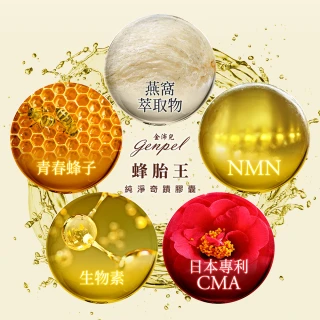 【金沛兒】蜂胎王NMN日本專利CMA奇蹟膠囊8入組(超級胺基酸 生物素 燕窩萃取 蜂王子 COA認證β-NMN)