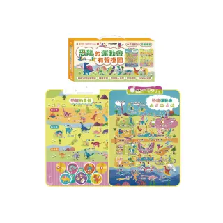 （2合1）恐龍的運動會70種有聲掛圖（雙面＋中英文單字）