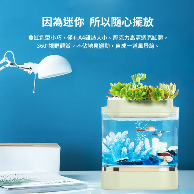 【小米有品】畫法幾何迷你懶人魚缸Pro(水族箱 低噪音 養魚 懶人魚缸)