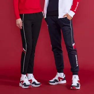 【LE COQ SPORTIF 公雞】官方直營 休閒經典針織運動長褲 男女款-2色-LWU81377_LWU82377