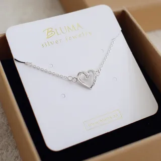 【BLUMA】愛心手鍊 925純銀手鏈 熱戀純銀手鍊(女生禮物  鋯石細手鏈 輕奢高雅 飾品禮盒 )