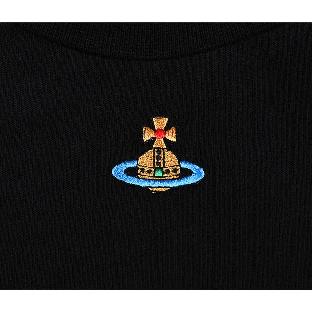 【Vivienne Westwood】Vivienne Westwood Orb Peru品牌標誌棉質短袖T恤(女款/黑)
