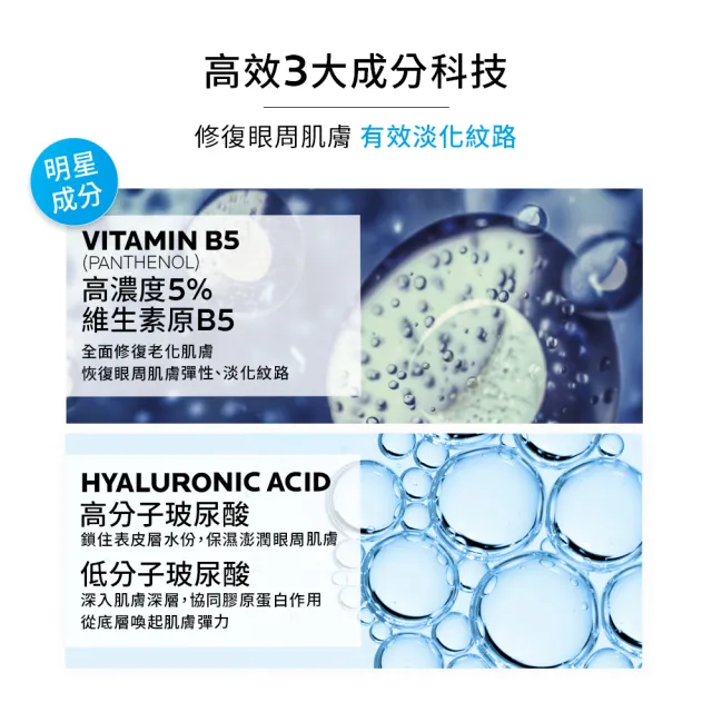 【理膚寶水】B5彈潤修復眼霜 15ml 年度限定組F(修復眼周)