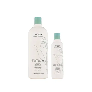 【AVEDA】經典純香洗潤組(純香/迷迭薄荷 洗髮精1000ml(2款任選)+純香潤髮乳 250ml)