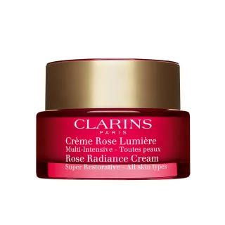 【CLARINS 克蘭詩】極緻活齡玫瑰亮采霜50ml(素顏霜)