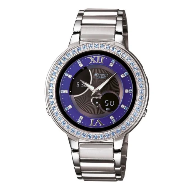 【CASIO 卡西歐】SHEEN 水晶鑽美型時尚腕錶/36.2mm(SHN-6012D-2A)