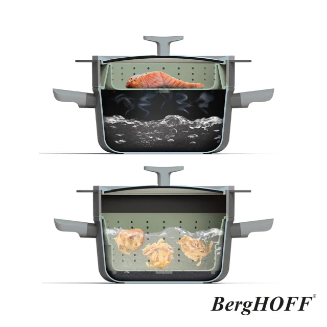 【BergHOFF 貝高福】Balance矽膠蒸籠瀝水網24cm(Y-BHBL-STM24)