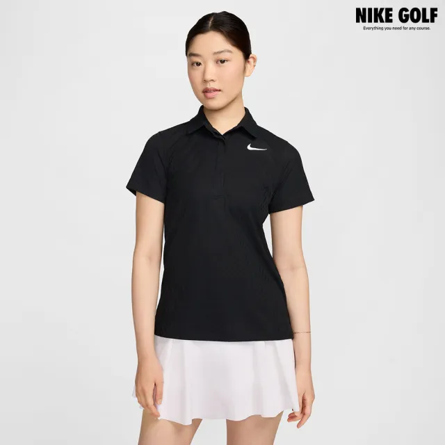 【NIKE GOLF】女款 Nike Tour DriFITADV短袖高爾夫球衫(黑色)