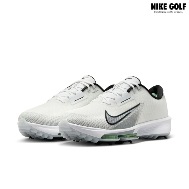 NIKE GOLF 男款 Nike Air Zoom Infinity Tour NEXT 2 寬楦頭高爾夫鞋(白色/霧綠色)