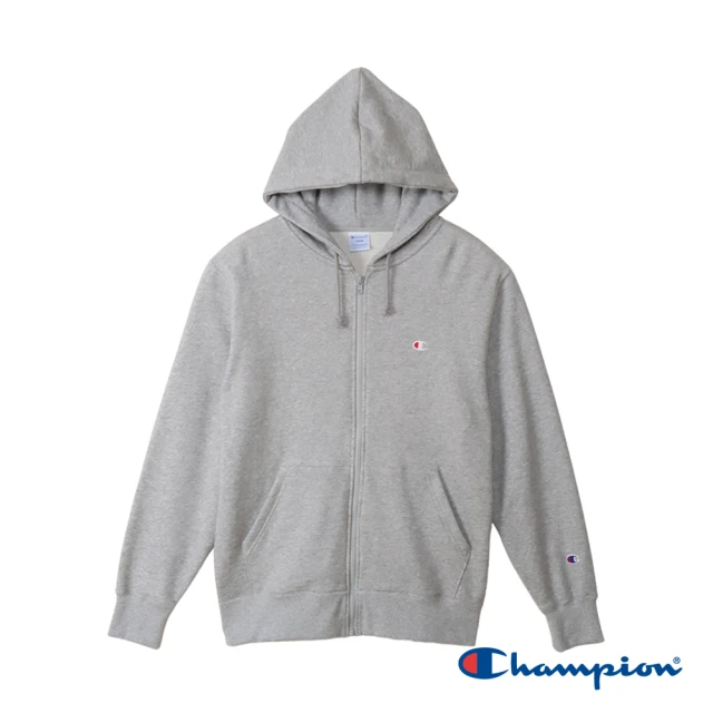 Champion 官方直營-BASIC 經典刺繡C標棉質拉鍊連帽外套/休閒外套-男(2色可選)