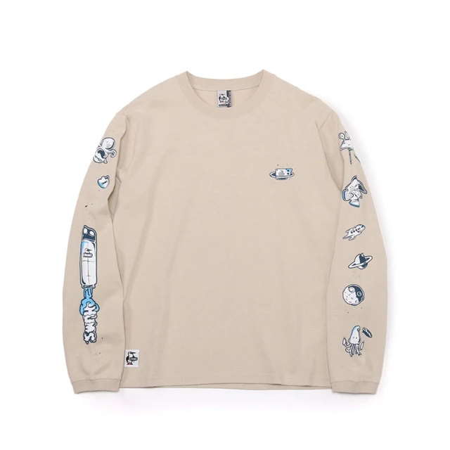 CHUMS CHUMS 休閒 Space Adventure Brushed L/S T-Shirt長袖T恤 米灰色 男(CH012454G057)