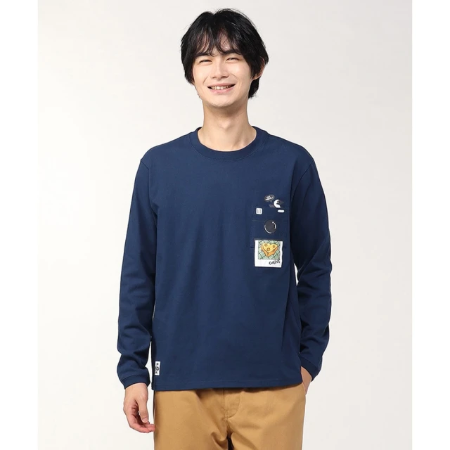 CHUMS CHUMS 休閒 Instant Camera Pocket Brushed L/S T長袖T恤 深藍色 男(CH012451N001)