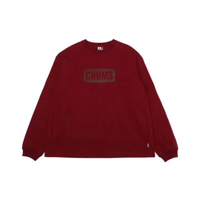 CHUMS CHUMS 休閒 Heavy Weight CHUMS Logo L/S T-Shirt長袖T恤 勃根地紅 男(CH012298R026)