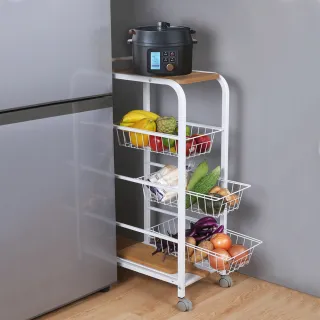 【C&B】廚房衛浴隙縫活動式五層電器架收納架(收納架 廚房架 電器架 推車)