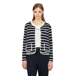 【SCOTTISH HOUSE】條紋開襟長袖外套-白/藍CHUB1220