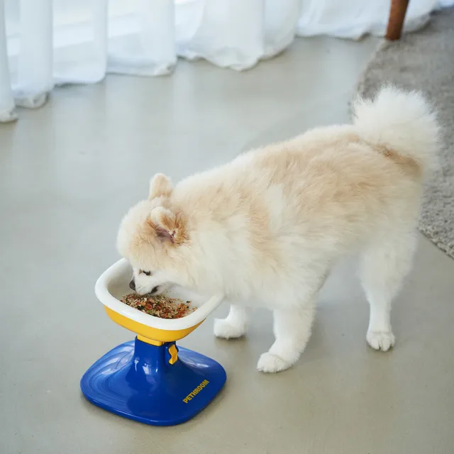 【PETHROOM】高度調節寵物瓷碗 碗組(寵物碗 陶瓷碗 飼料碗 碗架 寵物餐具)
