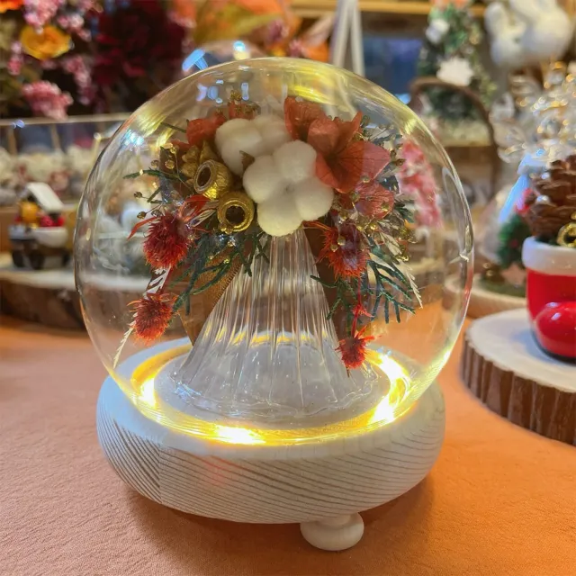 【OSTARA FLORIST 奧斯塔拉花藝】幸福響叮噹(玻璃球花禮、日本永生配材、聖誕節)