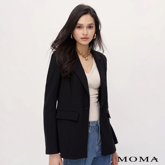 MOMA 簡約修身彈力西裝外套(兩色)