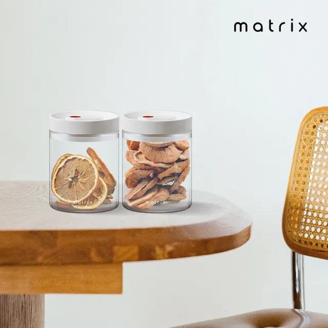 【Matrix】保鮮玻璃密封罐 800ml(寵物飼料 收納罐 保鮮盒 儲物罐 防潮盒 樂扣)