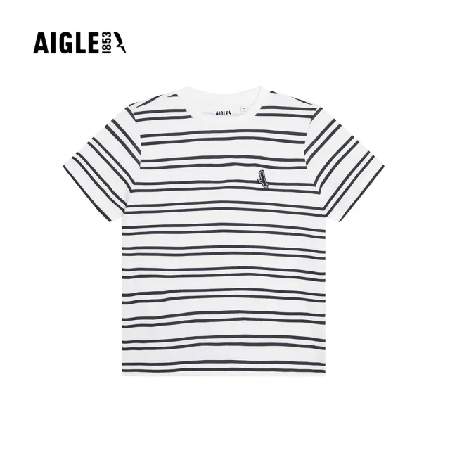 【AIGLE】童 有機棉短袖T恤AG-55024A130 白色(童裝 童上衣 有機棉)