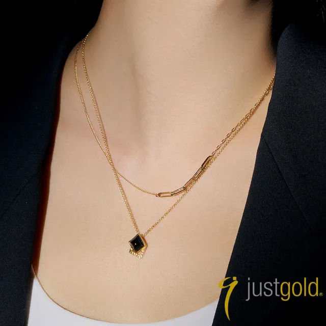 【Just Gold 鎮金店】幾何魅力 黃金吊墜(不含鍊)