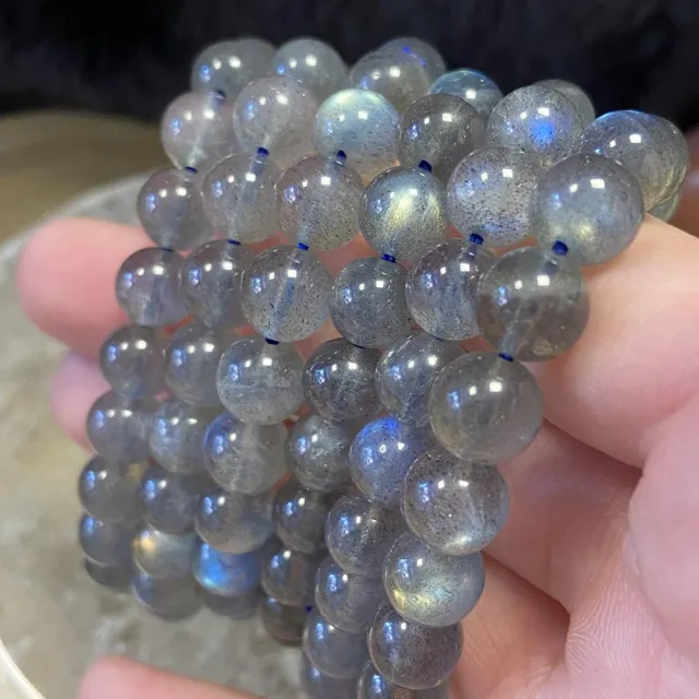 【Cozy 世界水晶原礦與茶】彩拉長強光 8mm 21-5(有助提升睡眠素質消除疲勞)