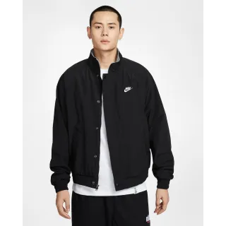 【NIKE 耐吉】舖棉外套 休閒外套 運動外套 內毛絨  男款 AS M NK CLUB FUTURA  JKT 黑色(FZ0657010)
