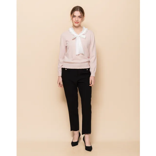 【perng yuh 芃諭名品】纖雅自信 錐口 修身 九分褲(2024 AW Collection|3C秋冬新品上市)