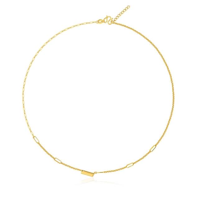 【Just Gold 鎮金店】輕奢 許願 黃金項鍊