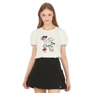 【SCOTTISH HOUSE】法式風格印花短袖T恤-天使白/淺灰色 CHUB1208