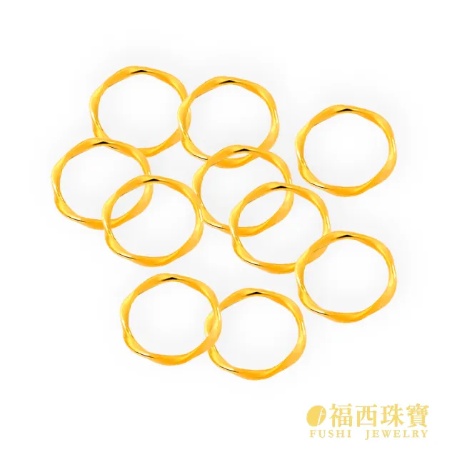 【福西珠寶】黃金戒指 莫比烏斯戒指 無限循環造型 霧面溫潤質感 固定戒圍(金重0.48錢正負0.05錢)