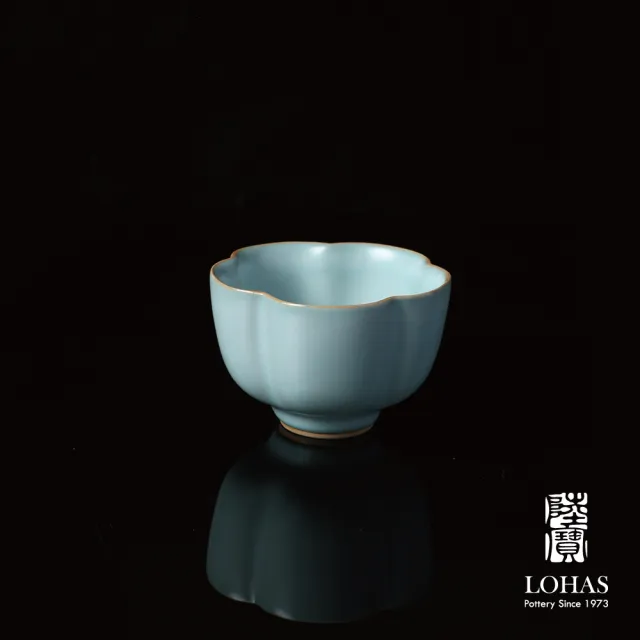 【LohasPottery 陸寶】宋式八雅杯-雅荷映日/梅香如故/清蓮香遠/芳華綻放 汝窯天青色(宋代美學)