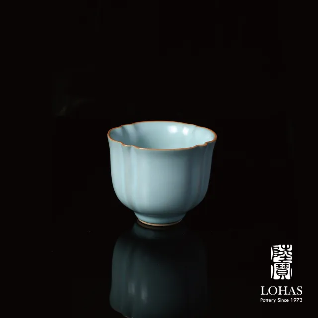 【LohasPottery 陸寶】宋式八雅杯-雅荷映日/梅香如故/清蓮香遠/芳華綻放 汝窯天青色(宋代美學)