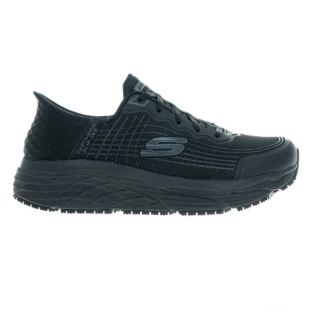 SKECHERS Max Cushioning Elite Sr 男 工作鞋 寬楦 止滑 黑(200231WBLK)