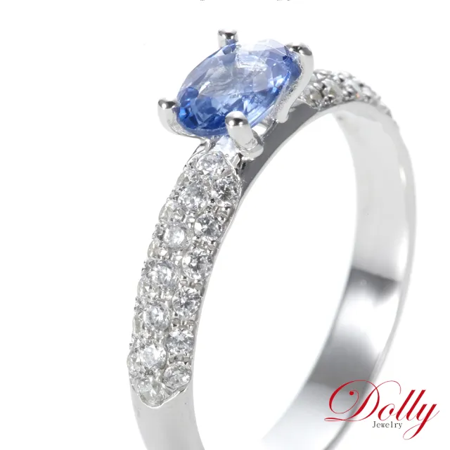 【DOLLY】天然 藍寶石晶鑽戒指 高級訂製珠寶 浪漫質感 奢華送禮