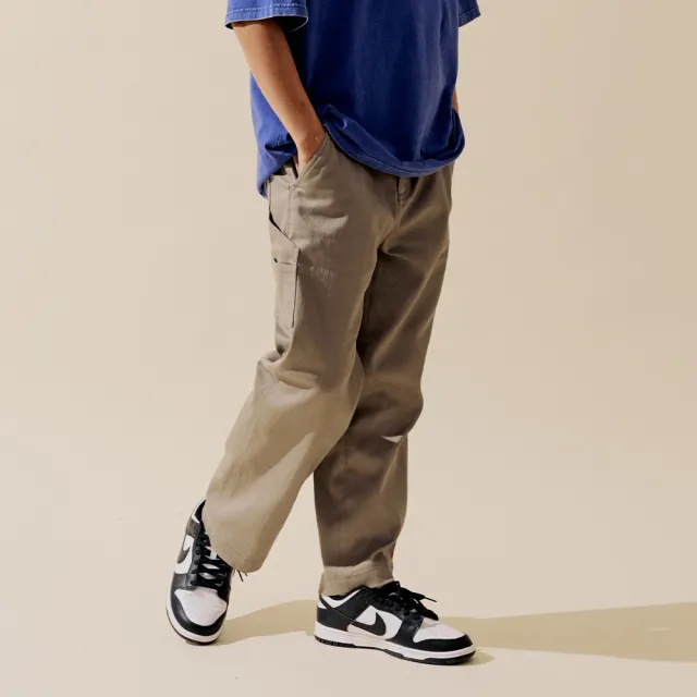 【plain-me】男女款 吸濕排汗直筒畫家長褲 PLN1803-232(黑 灰 卡其 寬褲 褲子 長褲 休閒褲)