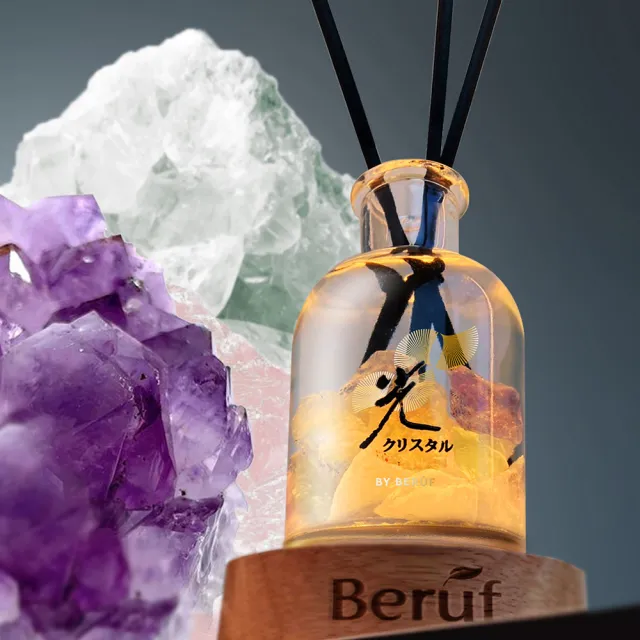 【Beruf 百芙】福順水晶香氛光瓶禮盒組(1入水晶香氛光瓶+香氛補充組)