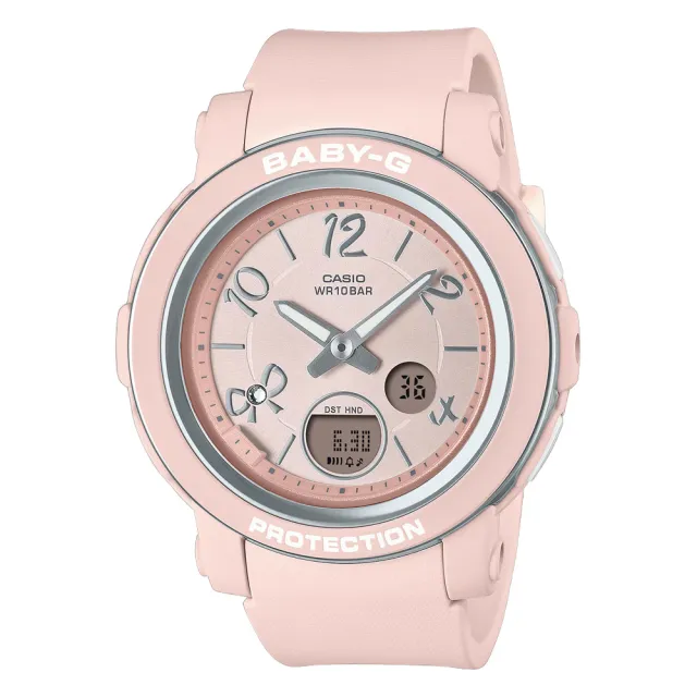 【CASIO 卡西歐】BABY-G 迷人緞帶 蝴蝶結 古靈精怪雙顯錶-粉(BGA-290RA-4A)