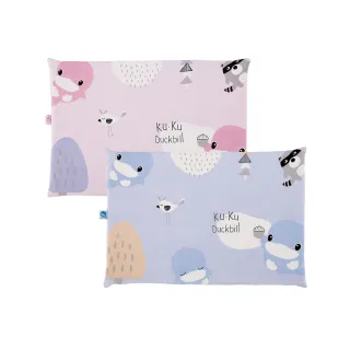 【KU.KU. 酷咕鴨】親水防蹣透氣乳膠替換枕套(藍/粉)