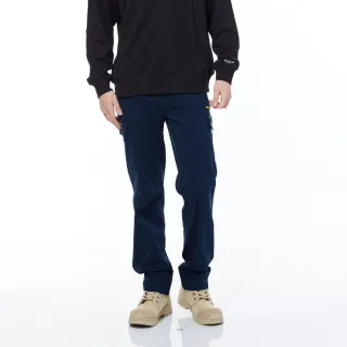 【JEEP】男裝 立體拉鍊口袋工裝長褲(藍色)
