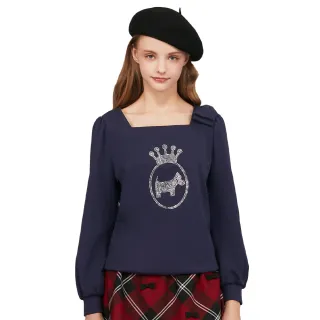 【SCOTTISH HOUSE】皇冠鑽狗長袖棉T-粉/藍CHUB1236